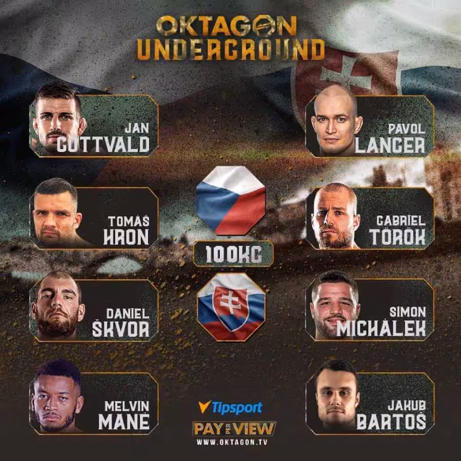 OKTAGON UNDEGROUND 2020 🔥 program, bojovníci, zápasy, livestream (VIDEO) 6 Oktagon underground 2020 - rozpis a program muzi do 100 kg - mma - pyramidy