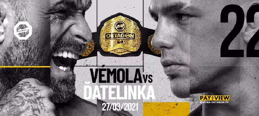 Oktagon 22: Vémola vs. Ďatelinka – Program, fight card, informace, výsledky, live stream (VIDEO) 1 Oktagon 22 program, karta, live