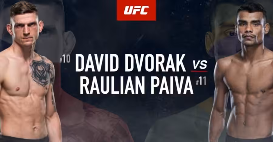 UFC Dvořák vs. Paiva – program, zápasová karta, výsledky, live streamy 1 UFC Dvořák vs. Paiva - program, online