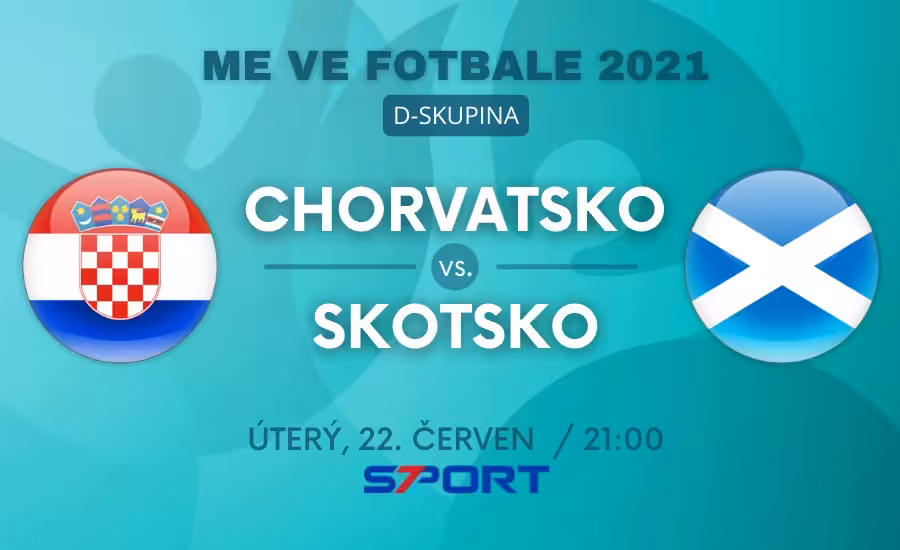 Chorvatsko - Skotsko live EURO 2021 zápas skupiny D dnes