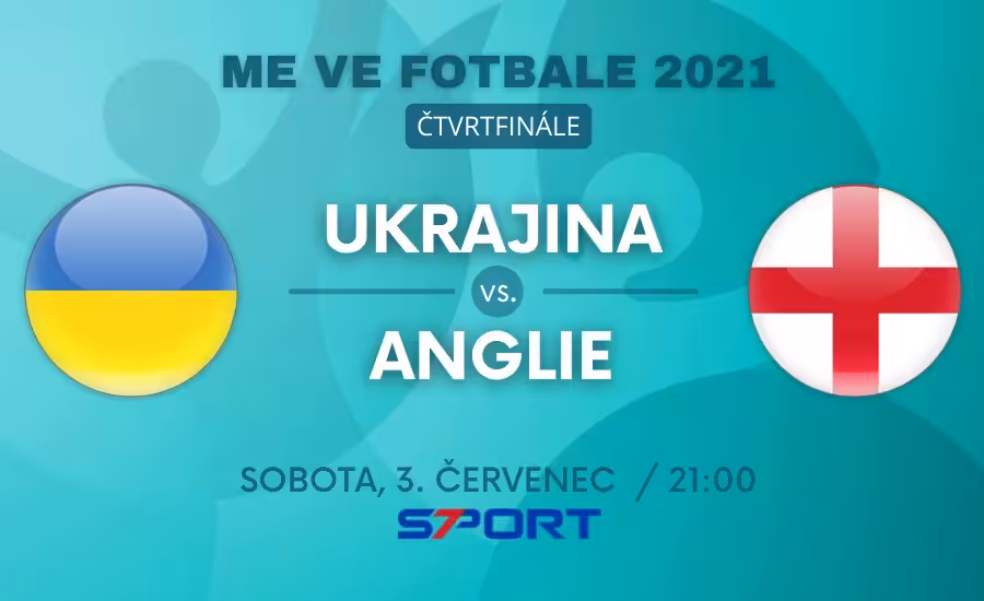 Ukrajina - Anglie live EURO 2021 zápas čtvrtifinále dnes