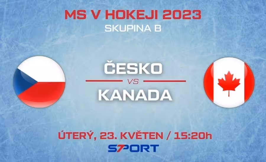 Česko - Kanada MS v hokeji 2023