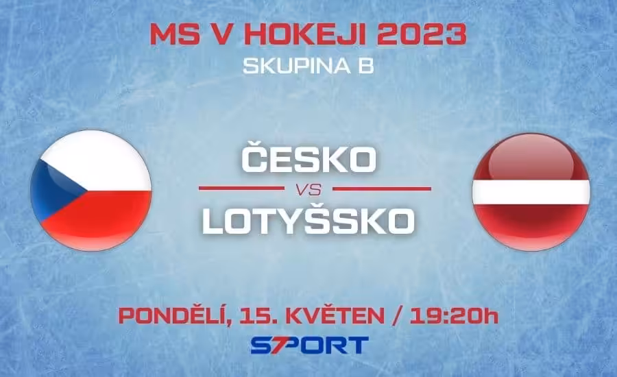 Česko - Lotyšsko MS v hokeji 2023