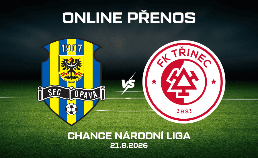 Opava - Třinec online Chance Národní Liga 21. 8. 2026