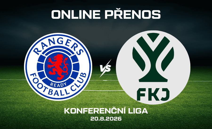 Rangers - Jablonec živě 20. 8. 2026 Konferenční liga