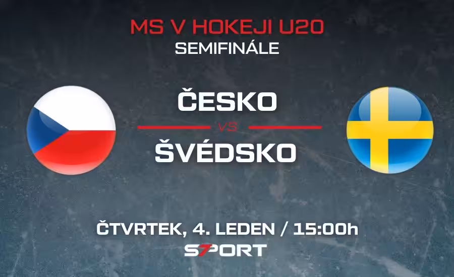 Česko - Švédsko MS v hokeji juniorů 2024