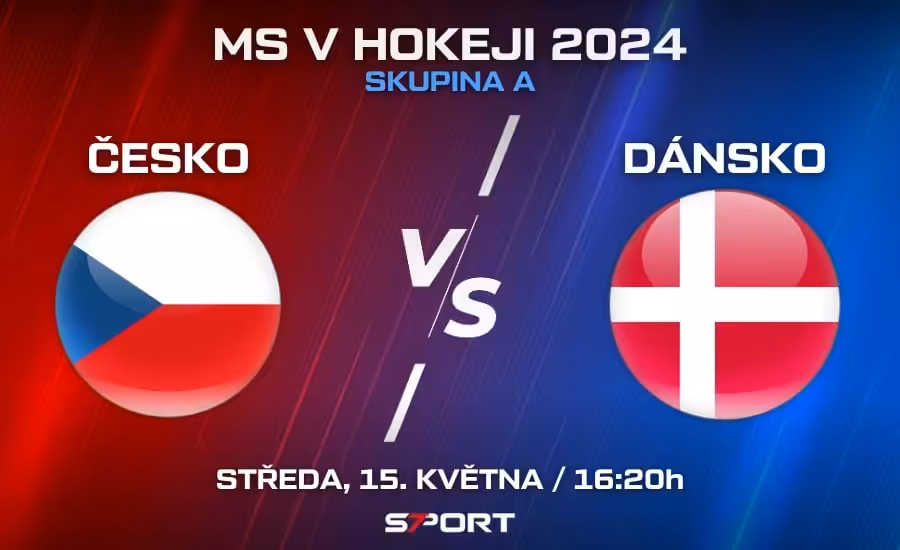 Česko - Dánsko MS v hokeji 2024