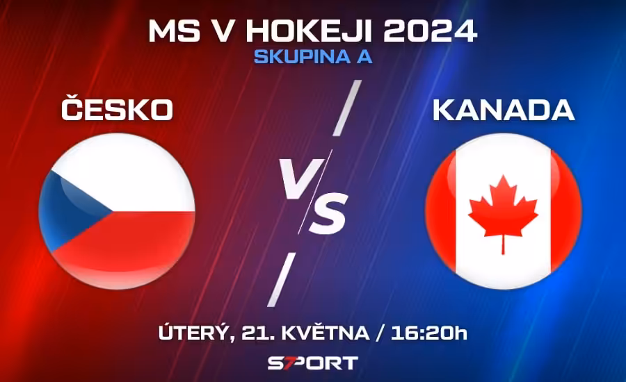 Česko - Kanada MS v hokeji 2024