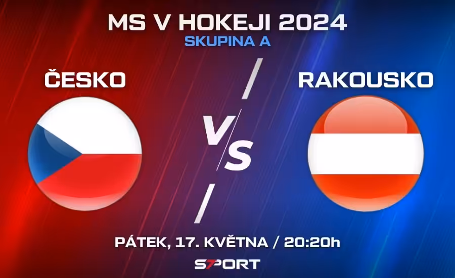 Česko - Rakousko MS v hokeji 2024