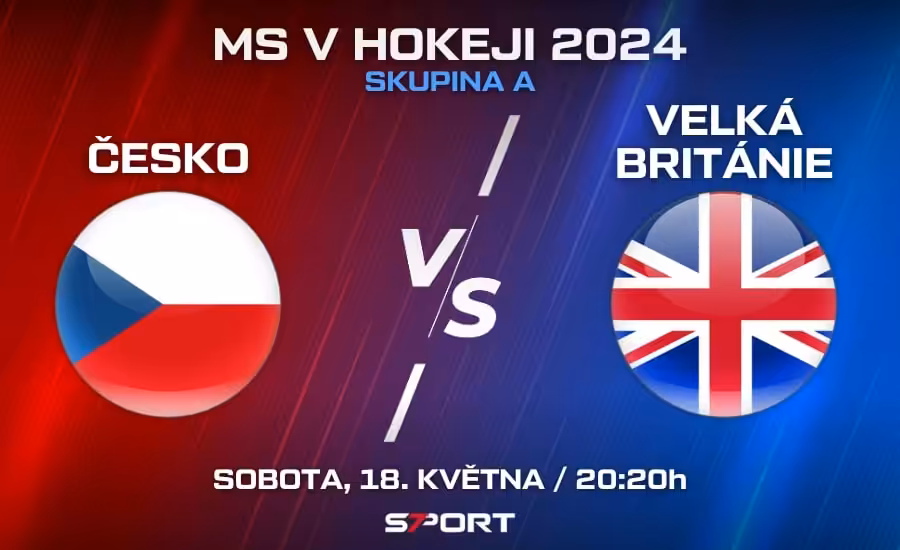 Česko - Velká Británie MS v hokeji 2024