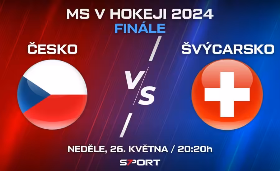 Česko - Švýcarsko finále MS v hokeji 2024