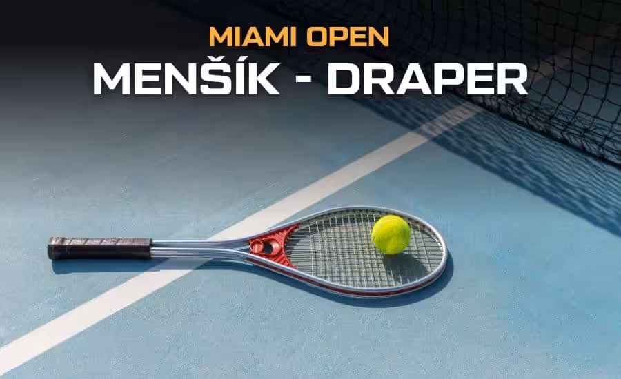 Menšík vs. Draper - ATP Miami 2025 živě, výsledek, bilance, kurzy 1 Menšík - Draper Miami Open 2025
