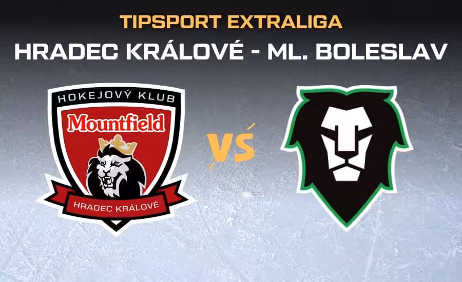 Hradec Králové - Mladá Boleslav: čtvrtfinále Tipsport extraligy živě 1 Hradec Králové - Mladá Boleslav čtvrtfinále TELH
