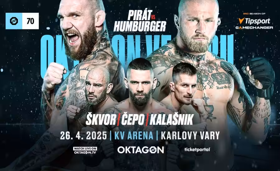 Oktagon 70 Karlovy Vary |26.4.| – program, karta, výsledky, live stream 1 Oktagon 70 v Karlových Varech