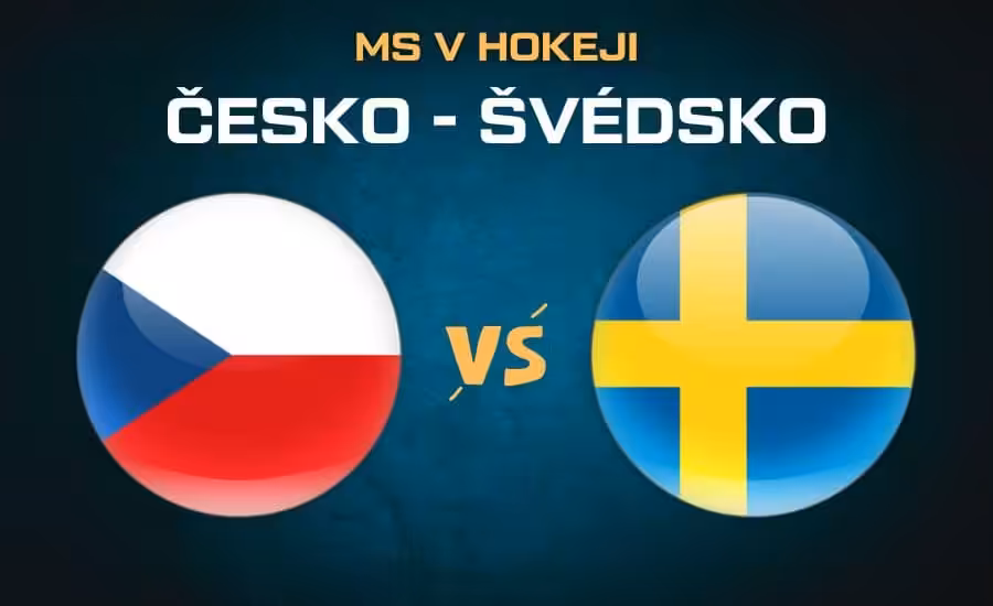 Česko - Švédsko čtvrtfinále MS v hokeji 2025