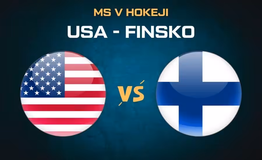 USA - Finsko |22.5.| livestream MS v hokeji 2025, sestavy, kurzy, analýza 1 USA - Finsko čtvrtfinále MS v hokeji 2025