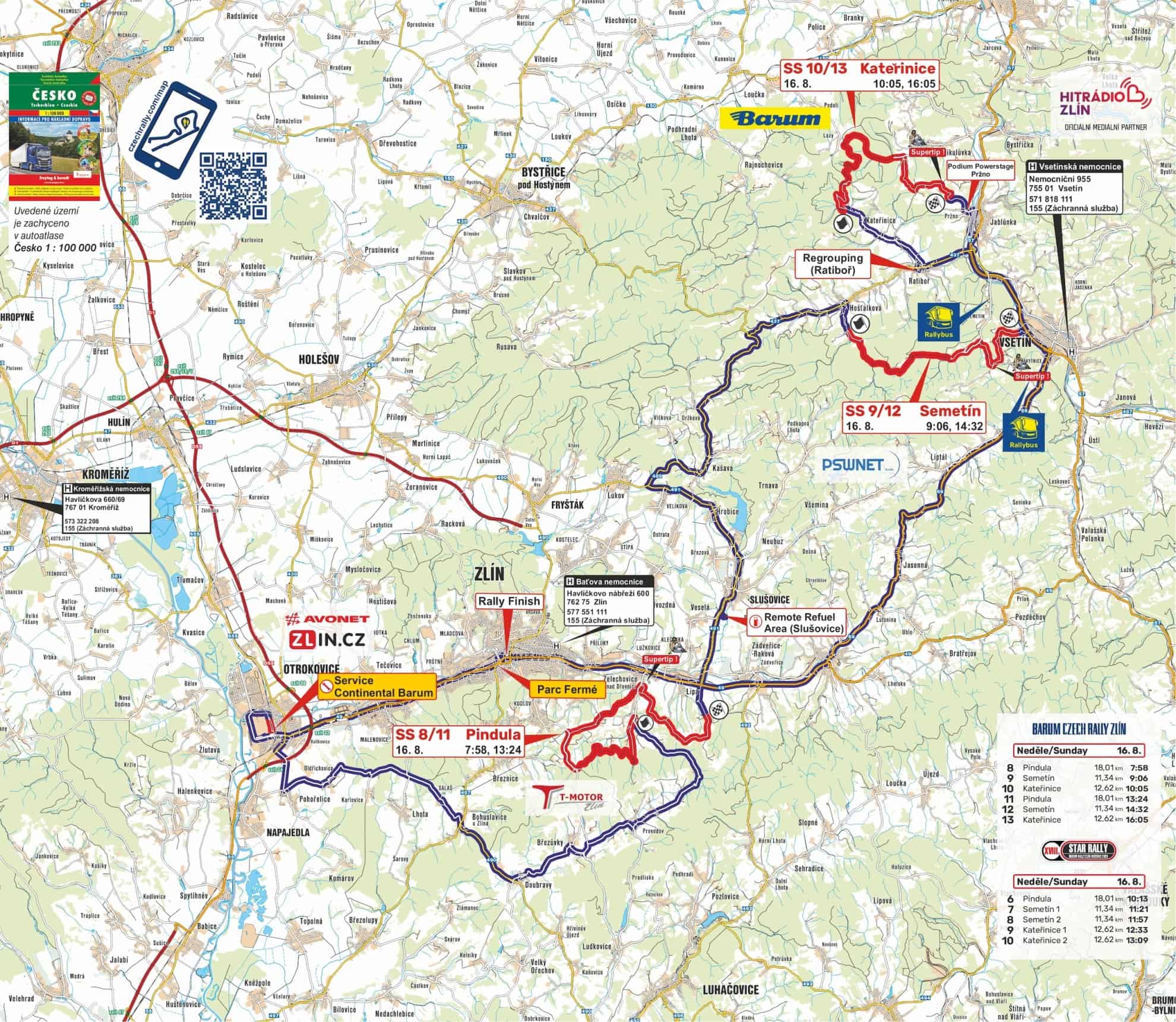 Barum Rally 2026: výsledky, mapa, program a kde sledovat živě 4 Mapy Barum Rally Zlín 2026 #2