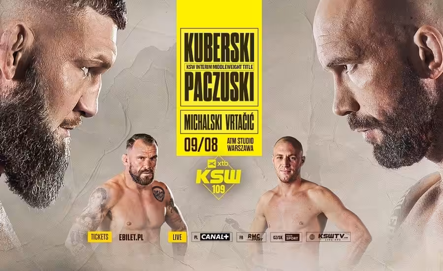 KSW 109 Varšava - program, fight card, kurzy, kde sledovat živě 1 KSW 109
