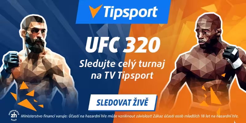 UFC 320 živě – Procházka vítězí po neskutečném zápase na KO, celkové výsledky, karta 2 UFC 320 live stream zdarma na TV Tipsport