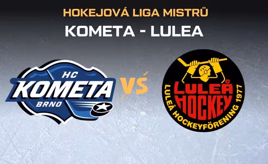 Kometa Brno - Lulea |18.11.| odveta osmifinále hokejové Ligy mistrů – live stream, kurzy, sestavy 1 Kometa Brno - Lulea