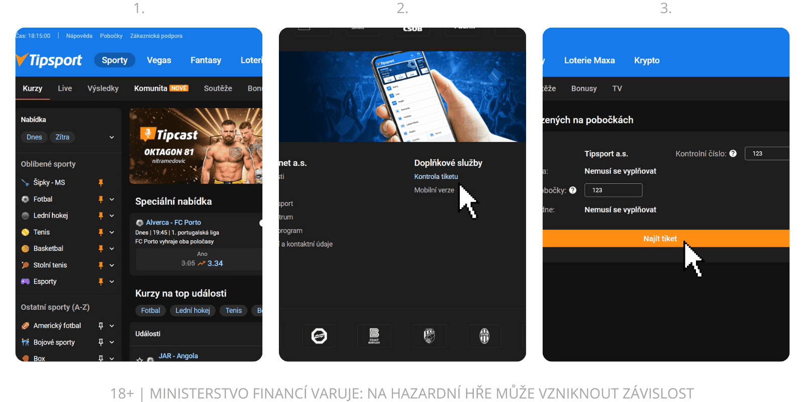 Tipsport kontrola tiketu 2026 – vyhodnocení online a na pobočce, storno tiketu, ověření a předčasné vyplacení 3 Tipsport kontrola herního tiketu online kontrola tiketu vsazeného na pobočce