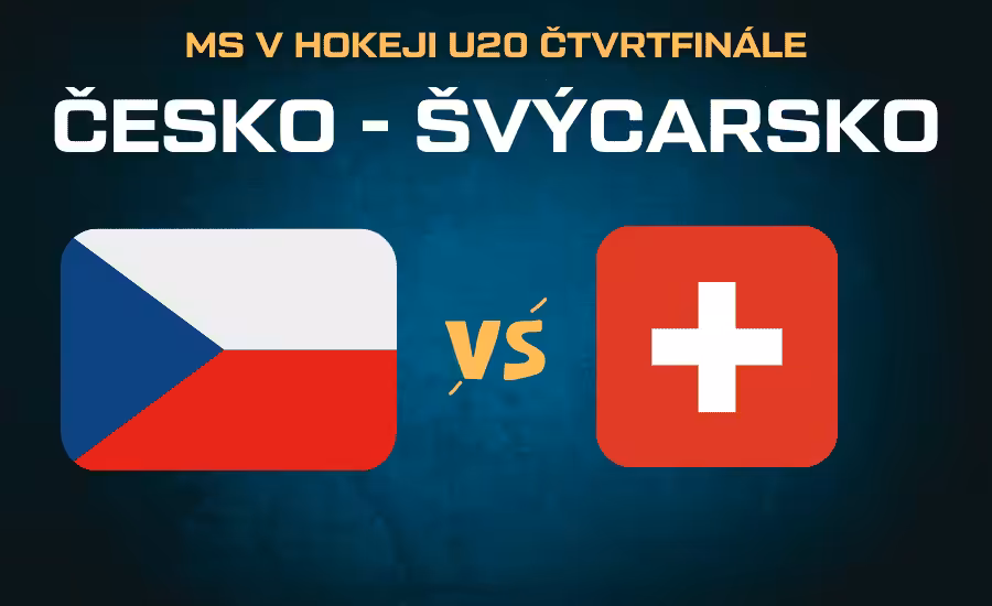 MS hokej U20 Česko - Švýcarsko: Naši vyhráli 6:2 a postoupili do semifinále! 1 Hokej U20 Česko - Švýcarsko