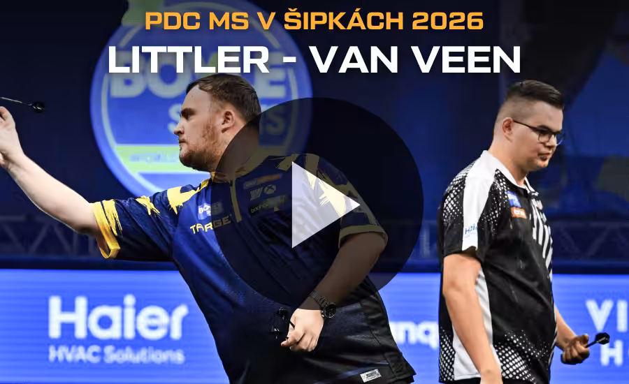 Finále MS šipky 2026: Littler vs. van Veen |3.1.| Titul šipkového mistra světa obhájil po výhře 7:1 Luke Littler 1 Littler vs. Van Veen finále MS šipky 2026