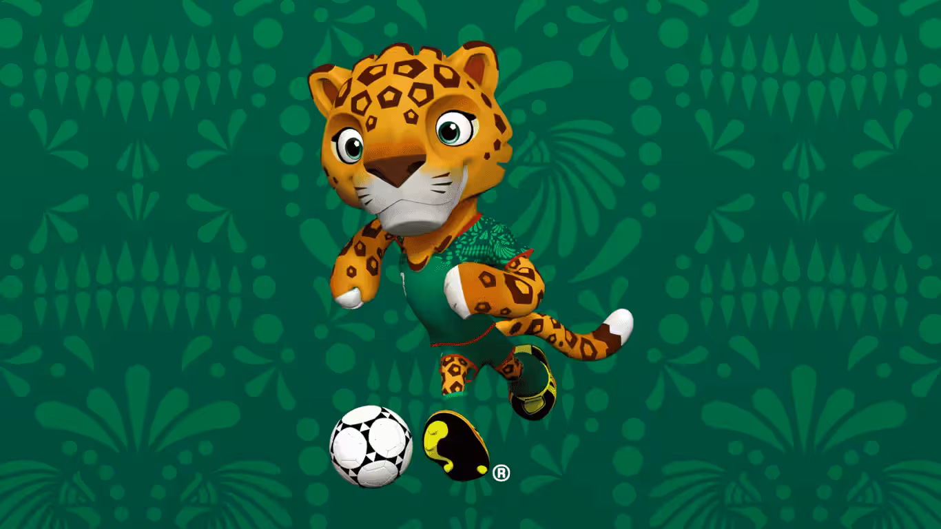 Maskoti na MS ve fotbale 2026 jaguár Zayu