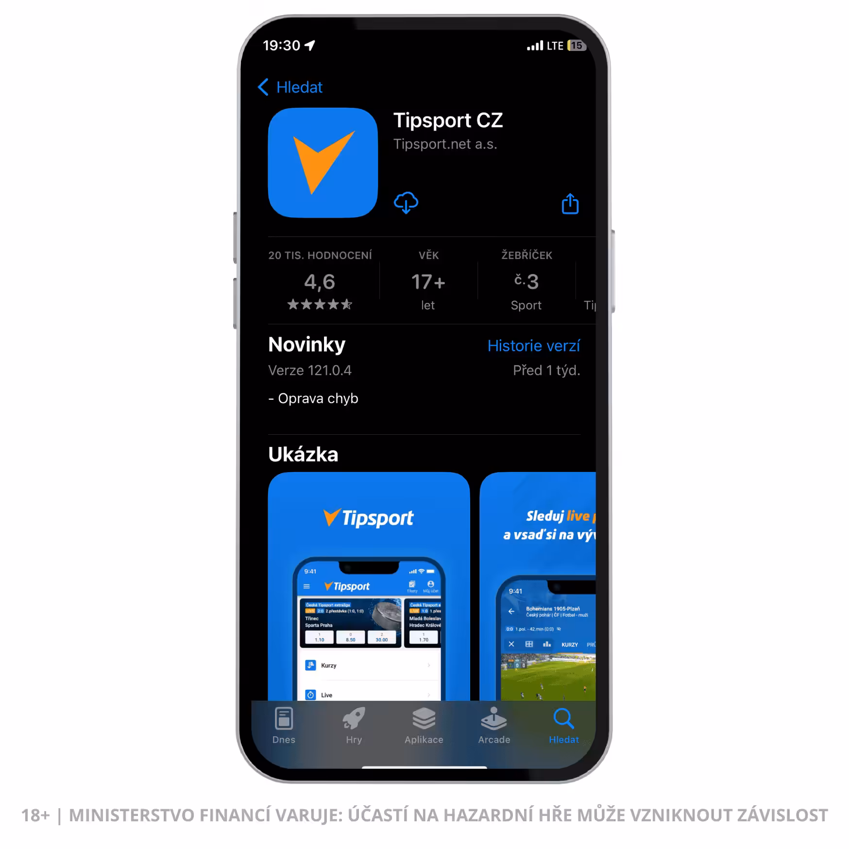 Tipsport mobilní aplikace 1