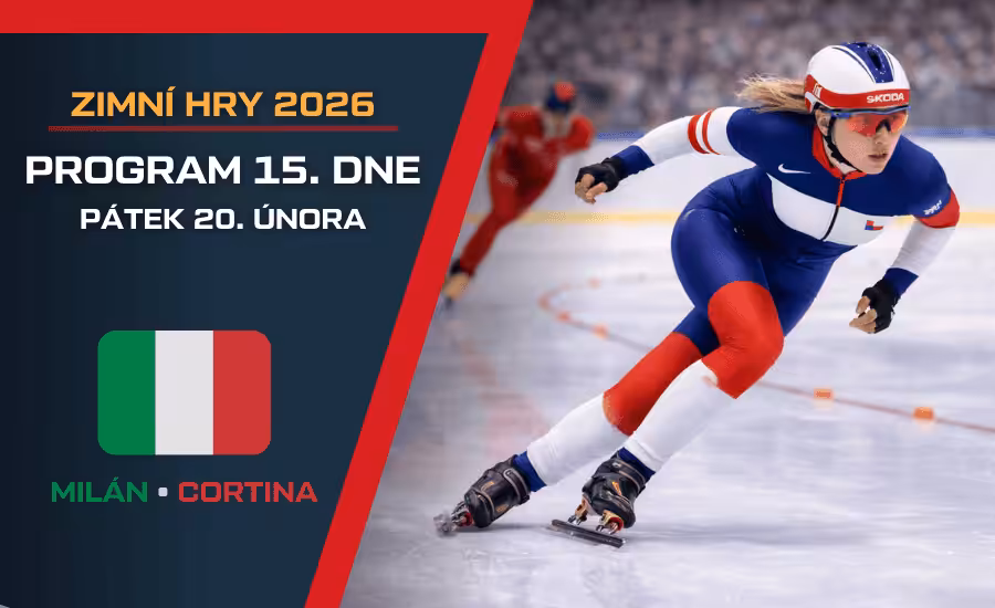 Program 15. dne ZOH |pátek 20. února| biatlon, rychlobruslení a semifinále hokejistů 1 Program 15. dne ZOH