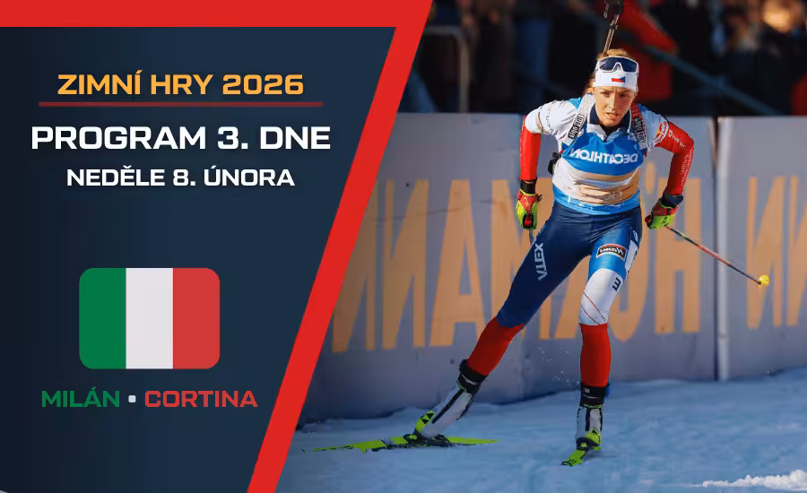Program 3. dne ZOH |neděle 8. února| Ledecká, rychlobruslaři či hokejistky v akci a první medaile 1 Program 3. dne ZOH 2026