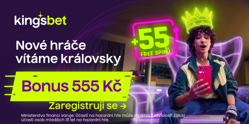 KingsBet bonus 555 Kč + 55 FS pro nové hráče