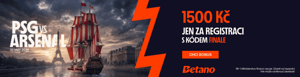 PSG vs. Arsenal finále Ligy mistrů bonus 1500 Kč