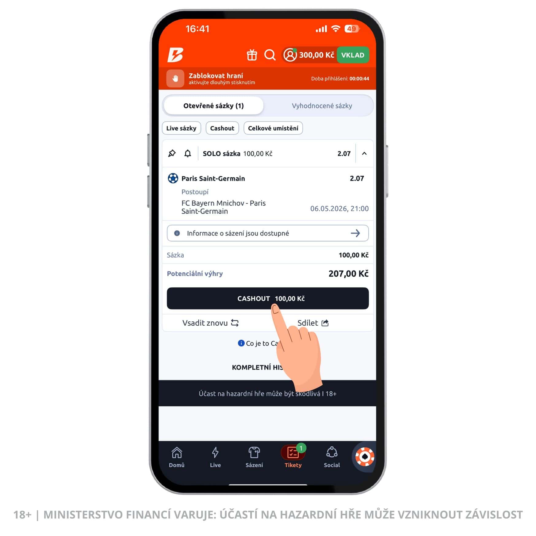 Betano kontrola tiketu – jak zkontrolovat tiket na PC nebo v mobilu 5 Betano cash out