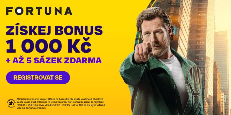 Bonus 1000 Kč od Fortuny