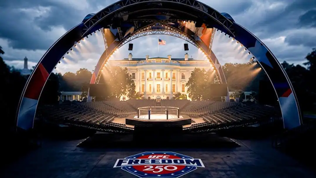 UFC Freedom 250: Výsledky turnaje v Bílém domě – karta, časy, kurzy a sázkové tipy 4 Aréna The Claw na Jižním trávníku Bílého domu před turnajem UFC Freedom 250