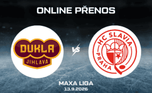 Slavia - Jihlava online Maxa Liga 13.9. 2026