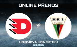 ONLINE: Dynamo Pardubice - Tychy 3.9. 2026 Hokejová Liga mistrů