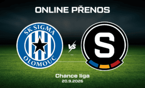 Olomouc - Sparta živě Chance Liga 20. 9. 2026