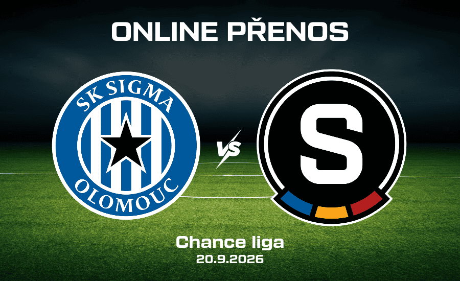 Olomouc - Sparta živě Chance Liga 20. 9. 2026