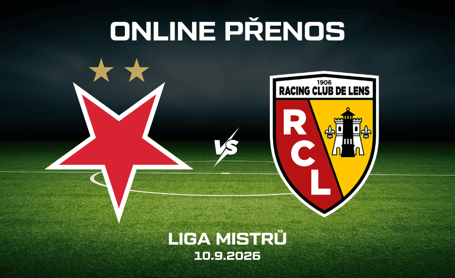 Slavia - Lens živě Liga mistrů 10.9. 2026