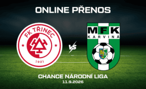 ONLINE: Třinec - Karviná Chance Národní Liga 10. 9 2026
