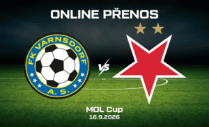 Varnsdorf - Slavia online ve 3. kole MOL Cupu 16.9. 2026