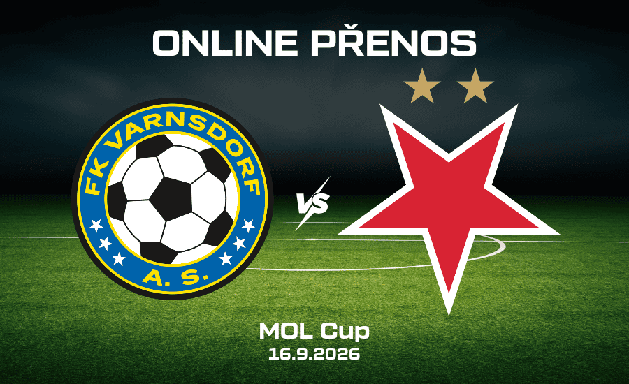 Varnsdorf - Slavia online ve 3. kole MOL Cupu 16.9. 2026