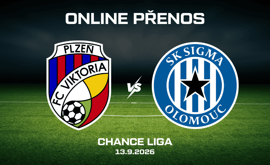 Plzeň - Olomouc živě Chance Liga 13. 9. 2026