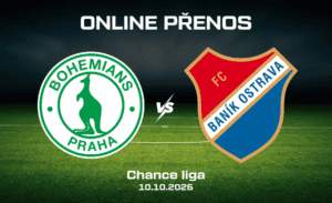 ONLINE: Bohemians – Baník živě |10.10.| Chance Liga live stream zdarma (10. kolo)