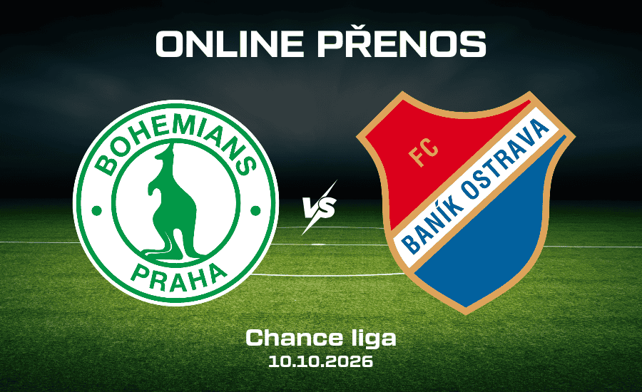 ONLINE: Bohemians - Baník živě |10.10.| Chance Liga live stream zdarma (10. kolo) 1 Bohemians - Baník živě Chance Liga 10. 10. 2026